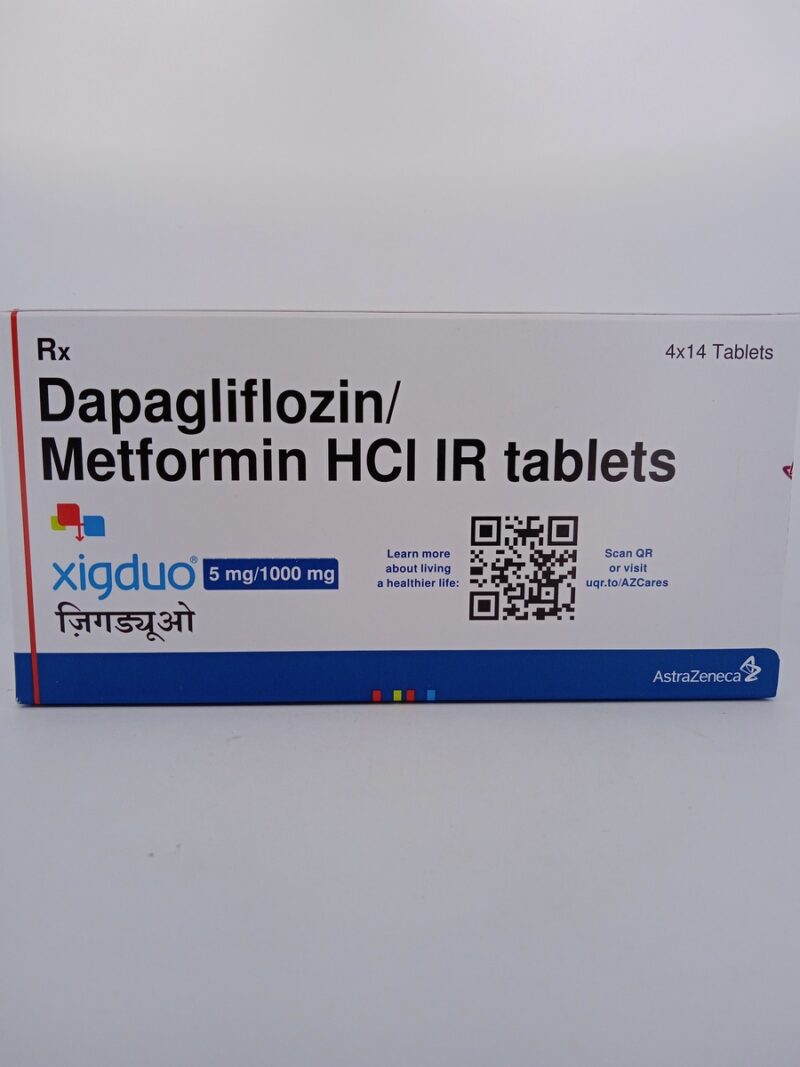 XIGDUO 5MG/1000MG - 14 TABLETS