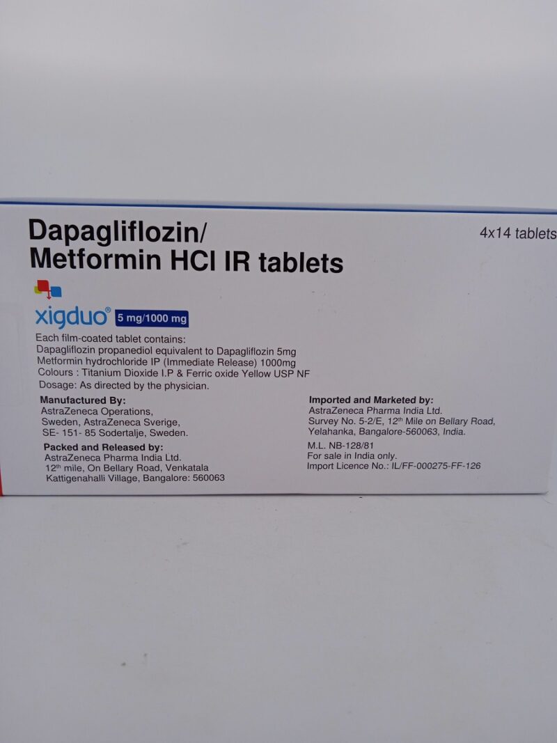 XIGDUO 5MG/1000MG - 14 TABLETS - Image 2