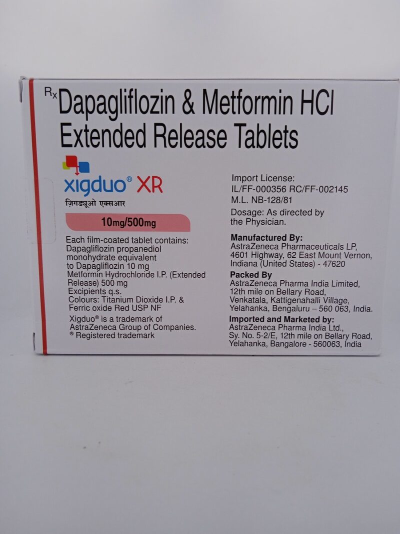 XIGDUO XR 10MG/500MG - 7 TABLETS - Image 3