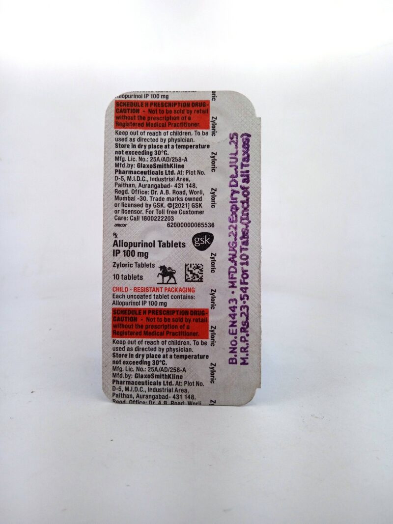 ZYLORIC 100 MG - 10 TABLETS - Image 3