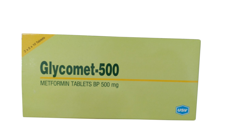 GLYCOMET 500MG - 10 TABLETS