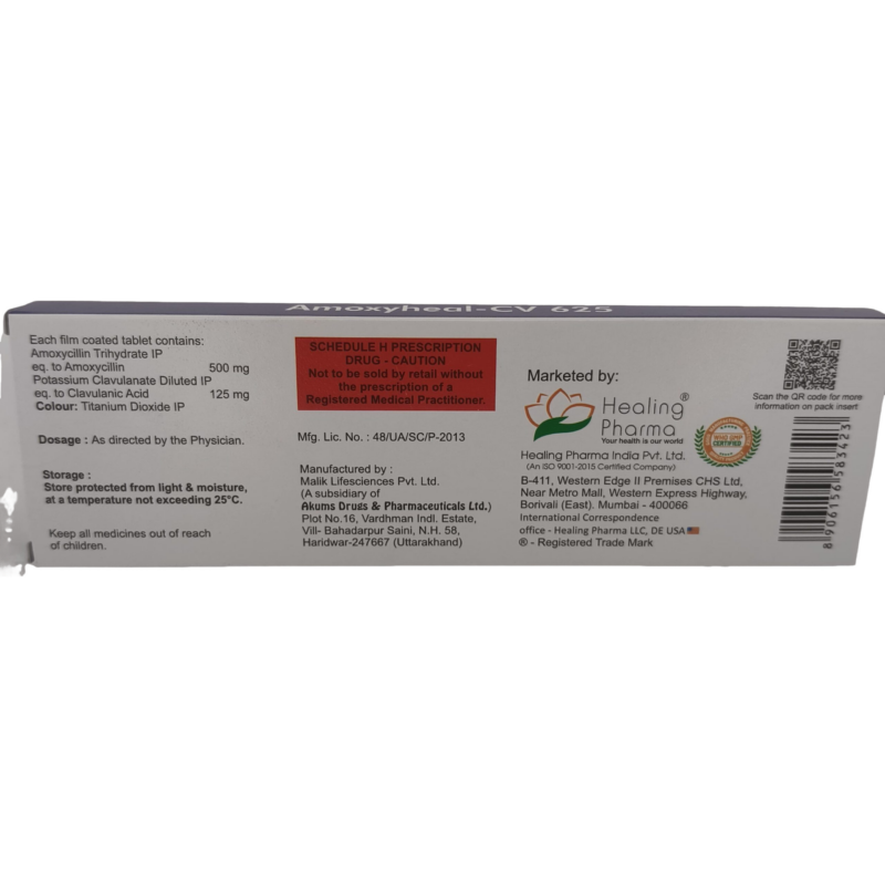 AMOXYHEAL CV 625 MG – 10 TABLETS - Image 3
