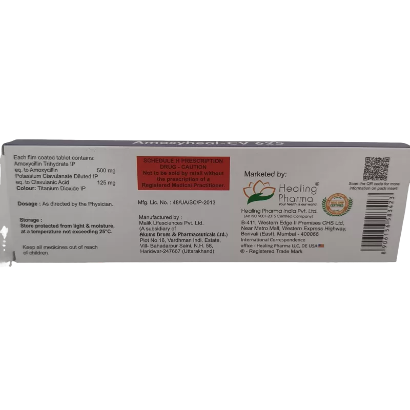 AMOXYHEAL CV 625 MG – 10 TABLETS - Image 3
