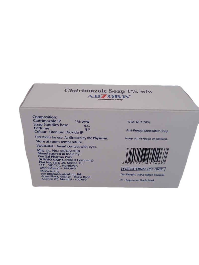 ABZORB ANTIFUNGAL SOAP - 1 BAR OF 100g - Image 3