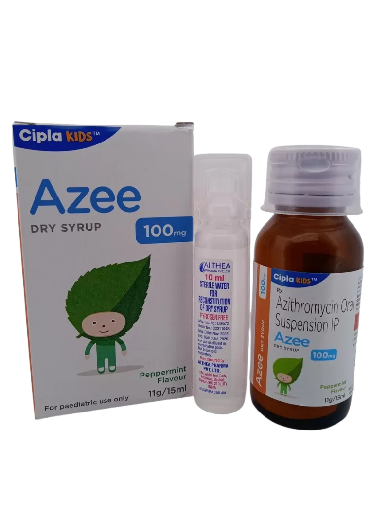 AZEE DRY SYRUP PEPPERMINT FLAVOUR 100 MG - 1 BOTTLE - Image 2