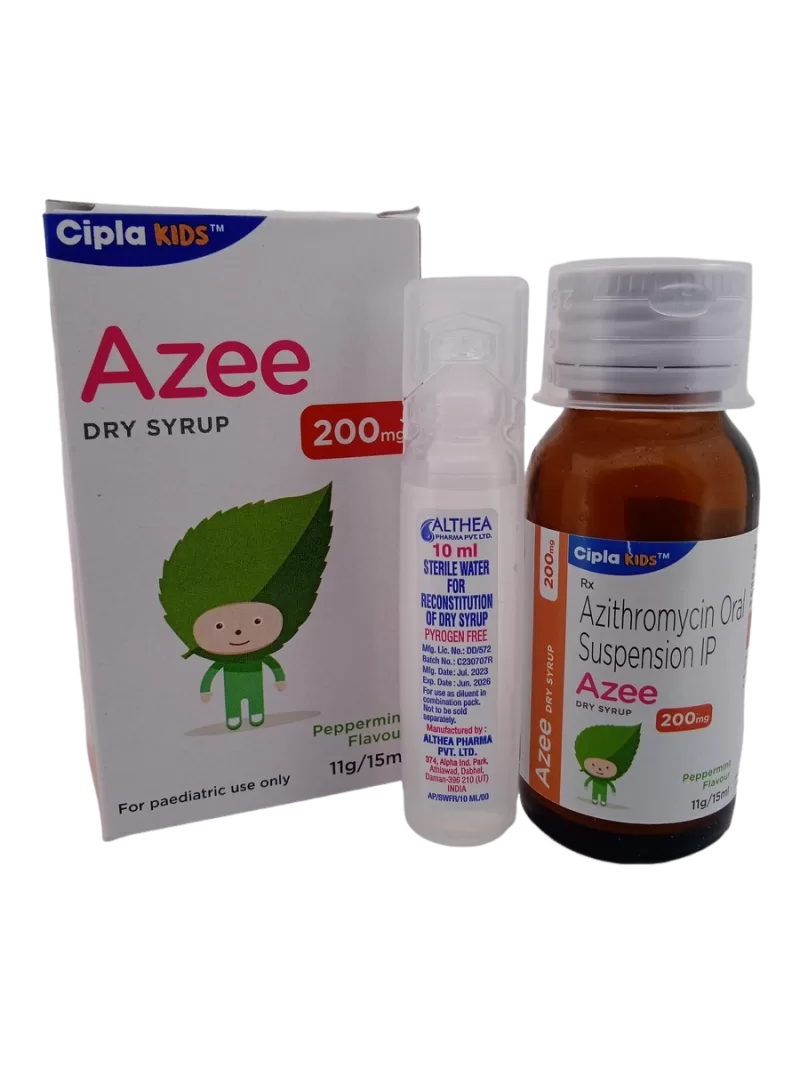 AZEE DRY SYRUP PEPPERMINT FLAVOUR 200 MG - 1 BOTTLE - Image 2