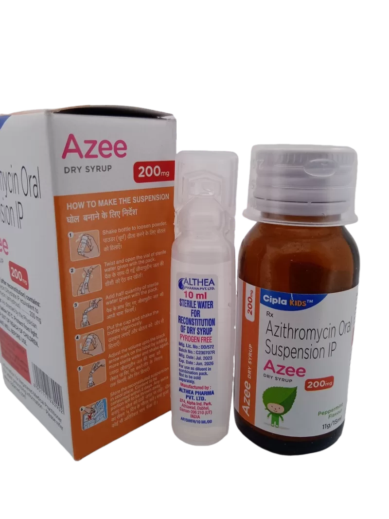 AZEE DRY SYRUP PEPPERMINT FLAVOUR 200 MG - 1 BOTTLE - Image 3