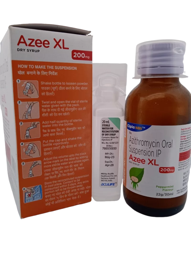 AZEE XL DRY SYRUP 200 MG - 1 BOTTLE OF 22g/30ML - Image 3