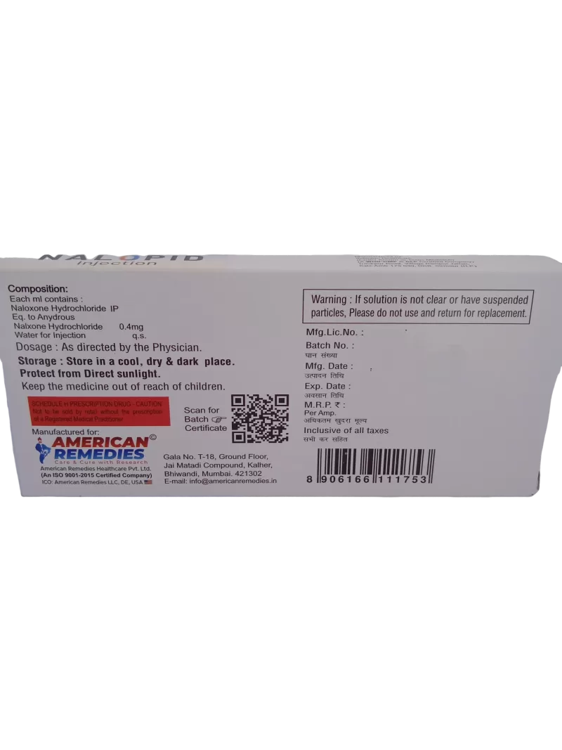 AMERICAN NALOPID INJECTION 0.4MG/ML - 10 AMPOULES - Image 4