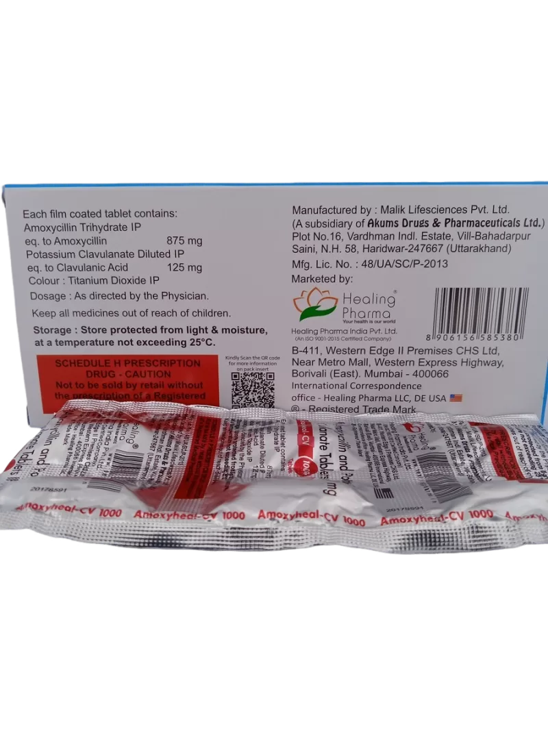 AMOXYHEAL CV 1000 MG - 6 TABLET - Image 4