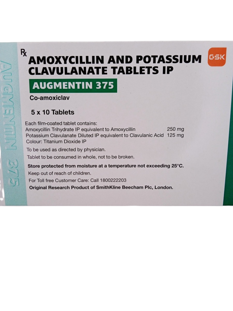 AUGMENTIN 375 MG - 10 TABLETS