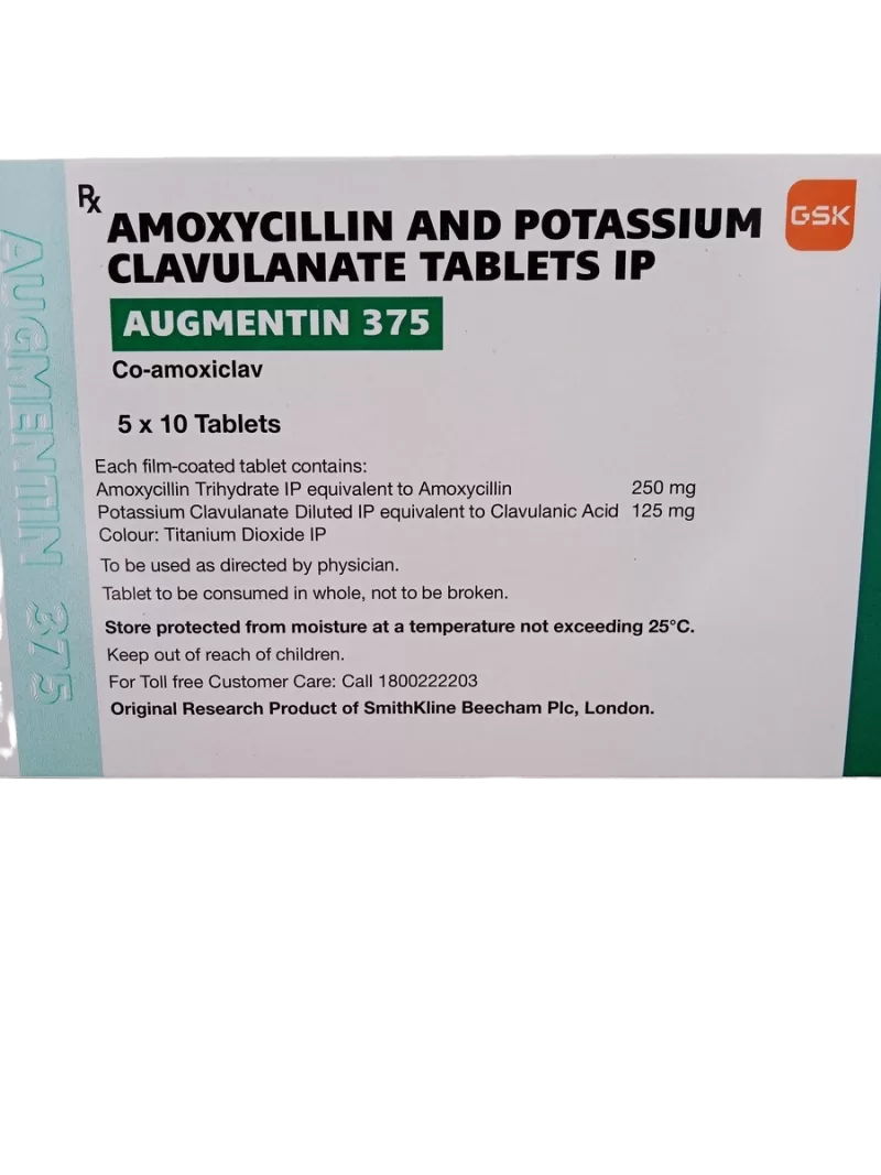 AUGMENTIN 375 MG - 10 TABLETS