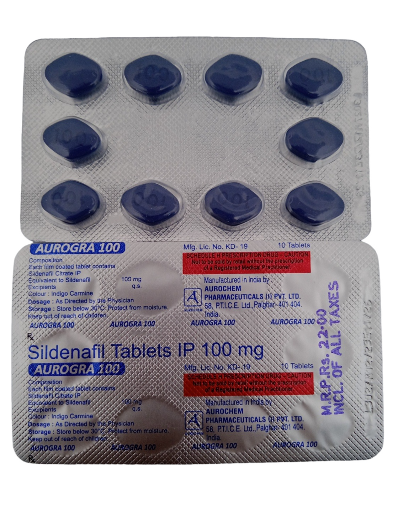 AUROGRA 100 MG - 10 TABLETS