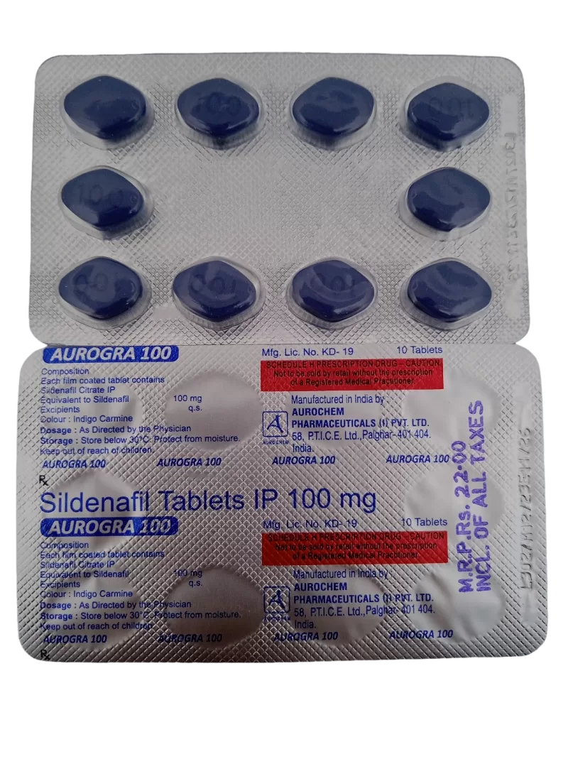 AUROGRA 100 MG - 10 TABLETS