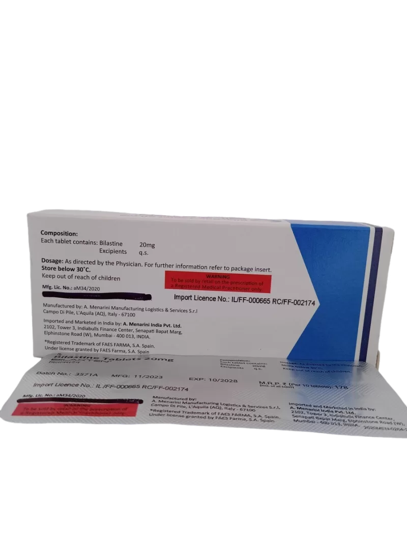 BILAXTEN 20 MG - 10 TABLETS - Image 4