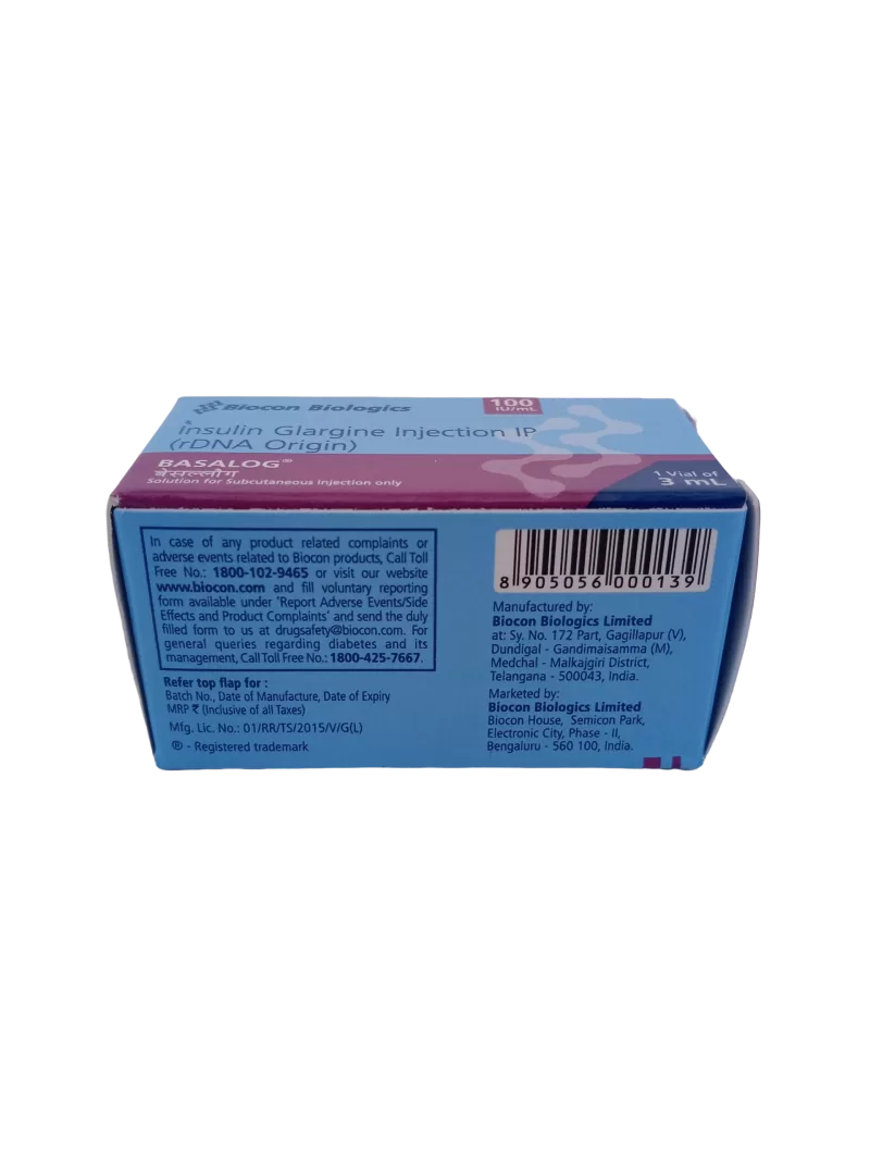 BASALOG INSULIN VIAL 100IU/ML - 1 VIAL OF 3ML - Image 3