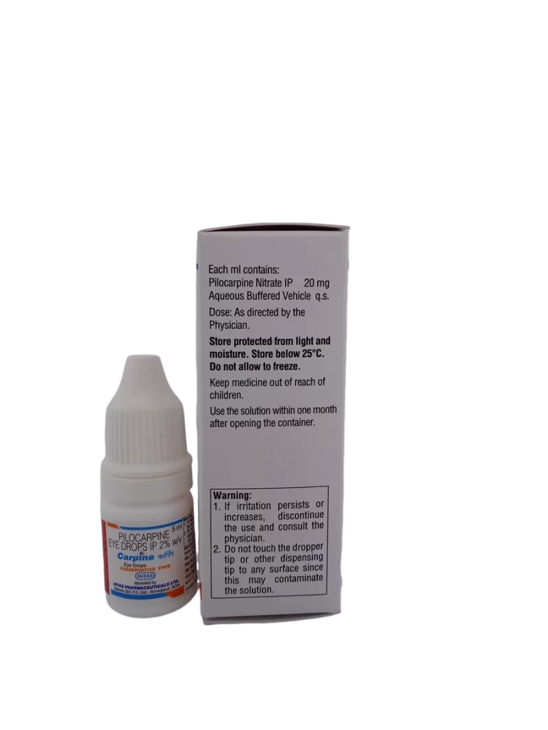 CARPINE EYE DROPS - 1 BOTTLE OF 5ML - Image 4