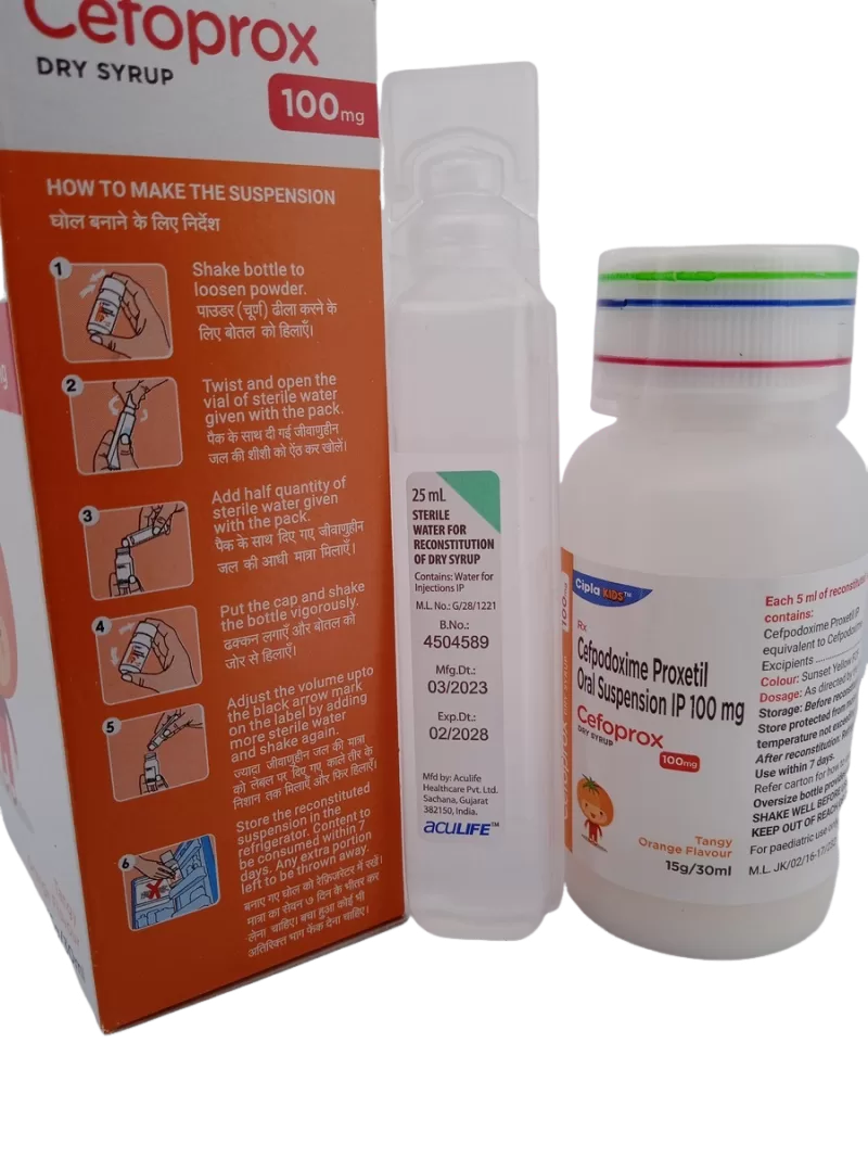 CEFOPROX DRY SYRUP 100 MG - 1 BOTTLE OF 15g/30ML - Image 3