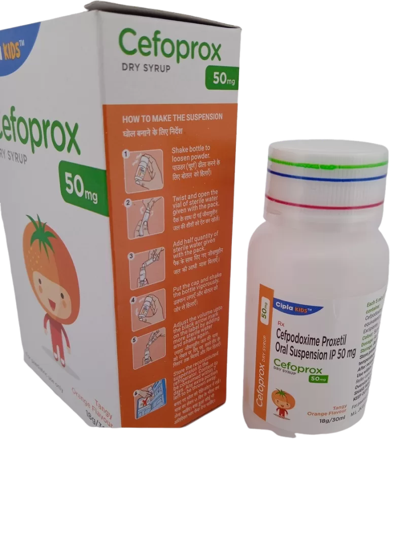 CEFOPROX DRY SYRUP 50 MG - 1 BOTTLE OF 18g/30ML - Image 3