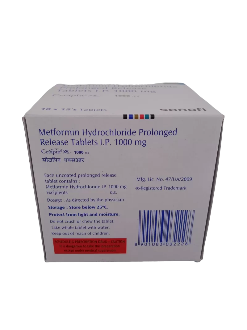 CETAPIN XR 1000 MG - 15 TABLETS - Image 3