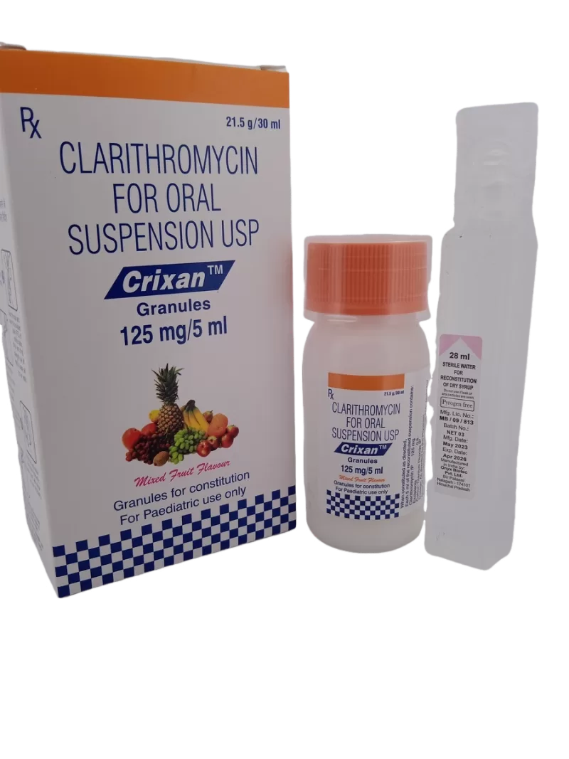 CRIXAN GRANULES 125MG/5ML - 1 BOTTLE OF 21.5g/30ML - Image 2