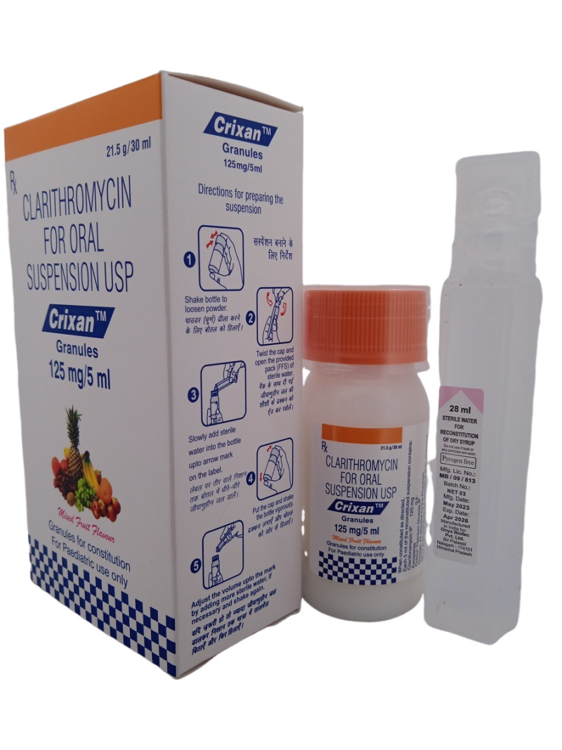 CRIXAN GRANULES 125MG/5ML - 1 BOTTLE OF 21.5g/30ML - Image 3