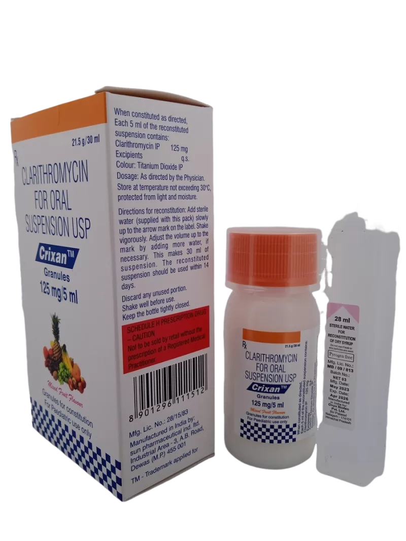 CRIXAN GRANULES 125MG/5ML - 1 BOTTLE OF 21.5g/30ML - Image 4