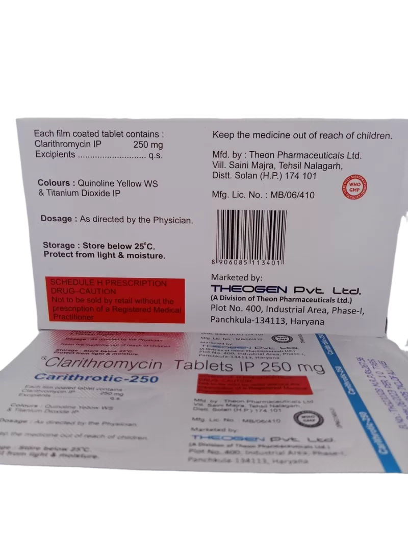 CARITHROTIC 250MG - 10 TABLET - Image 4