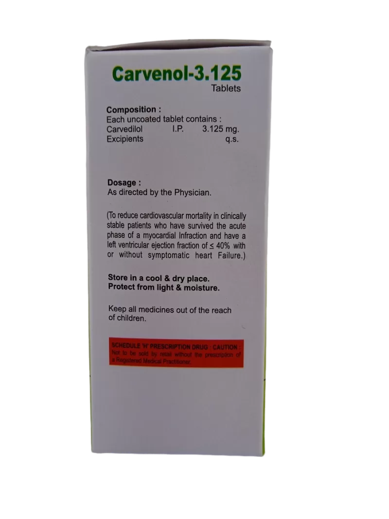 CARVENOL 3.125MG - 10 TABLET - Image 4