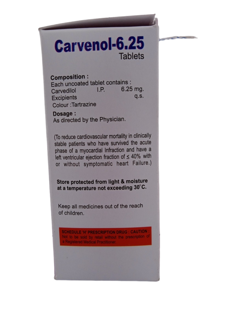 CARVENOL 6.25MG - 10 TABLET - Image 4