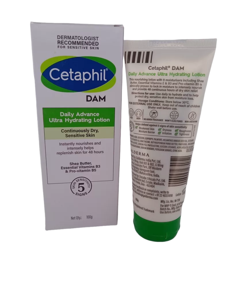 CETAPHIL DAM ULTRA HYDRATING LOTION – 30gm - Image 2