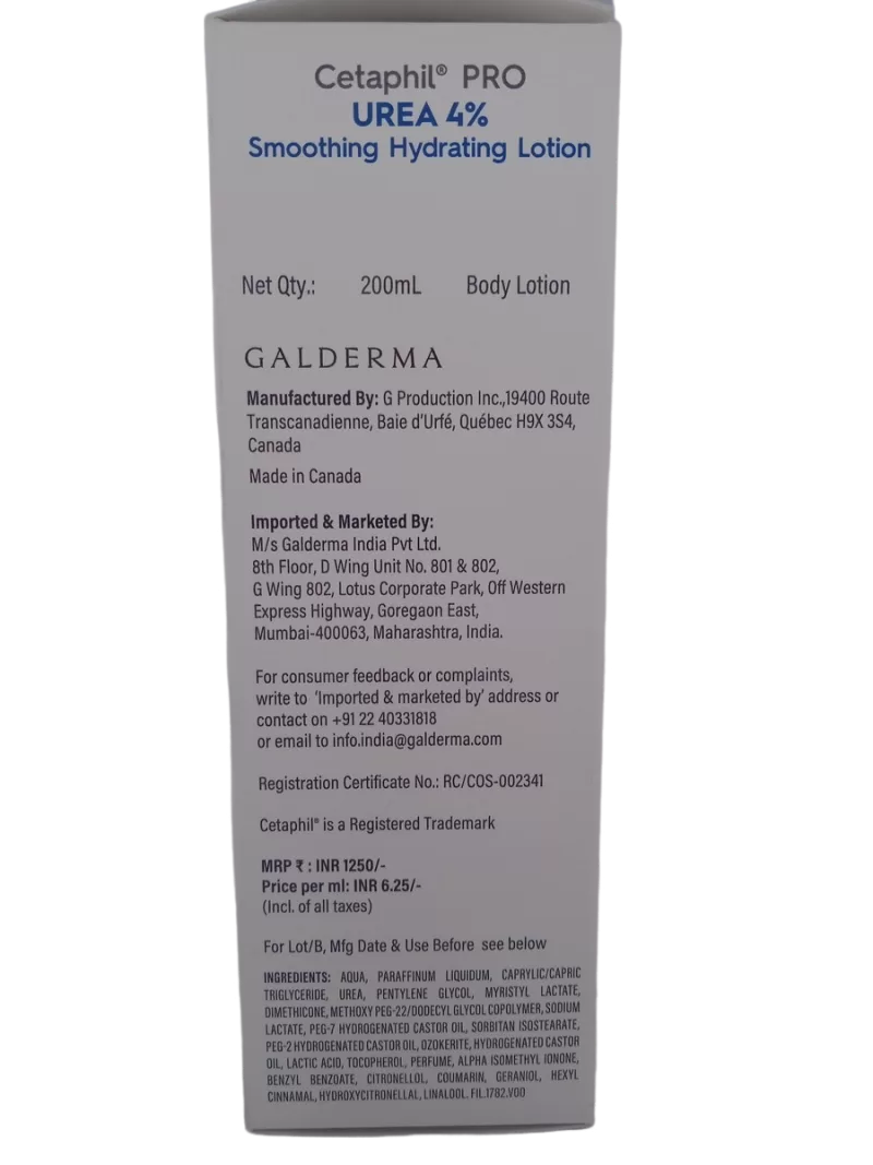 CETAPHIL PRO UREA (HYDRATING LOTION) - 1 BOTTLE OF 200ML - Image 4