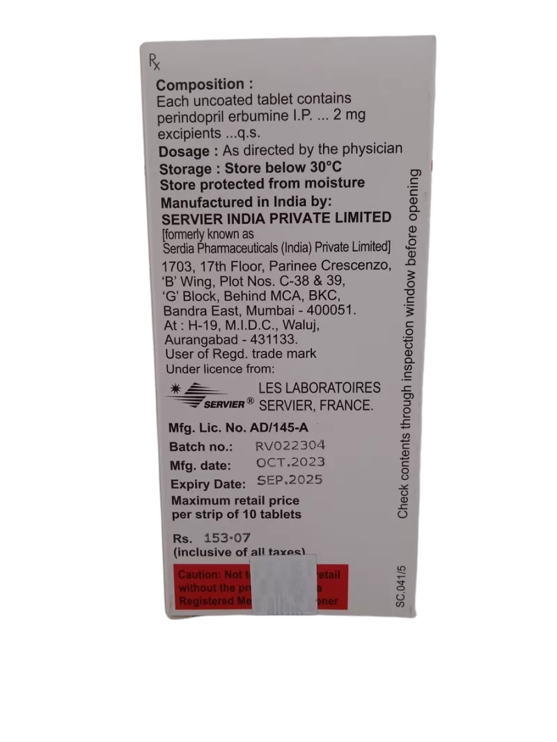 COVERSYL 2 MG - 10 TABLETS - Image 4