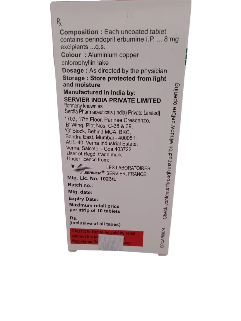 COVERSYL 8 MG - 10 TABLET - Image 4