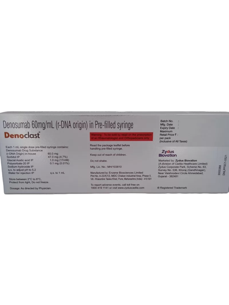 DENOCLAST 60 MG - 1 PRE-FILLED SYRINGE OF 1ML - Image 4