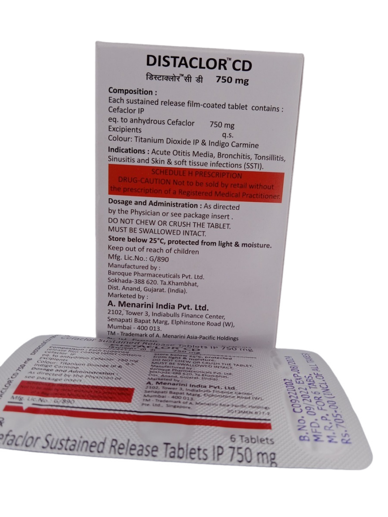 DISTACLOR CD 750 MG - 6 TABLETS - Image 4