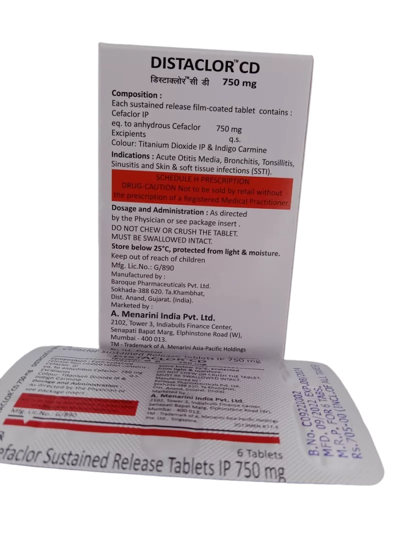 DISTACLOR CD 750 MG - 6 TABLETS - Image 4