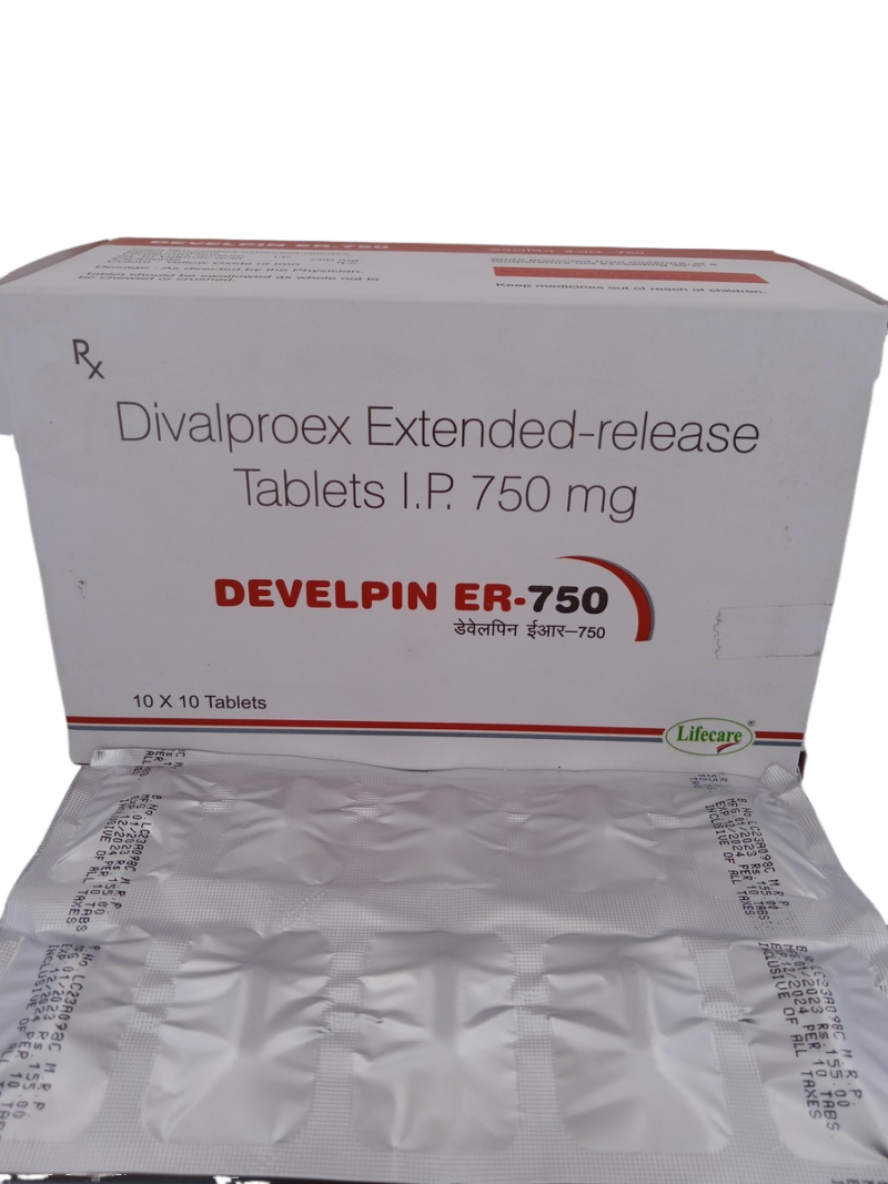 DEVELPIN ER 750 MG - 10 TABLETS - Image 3