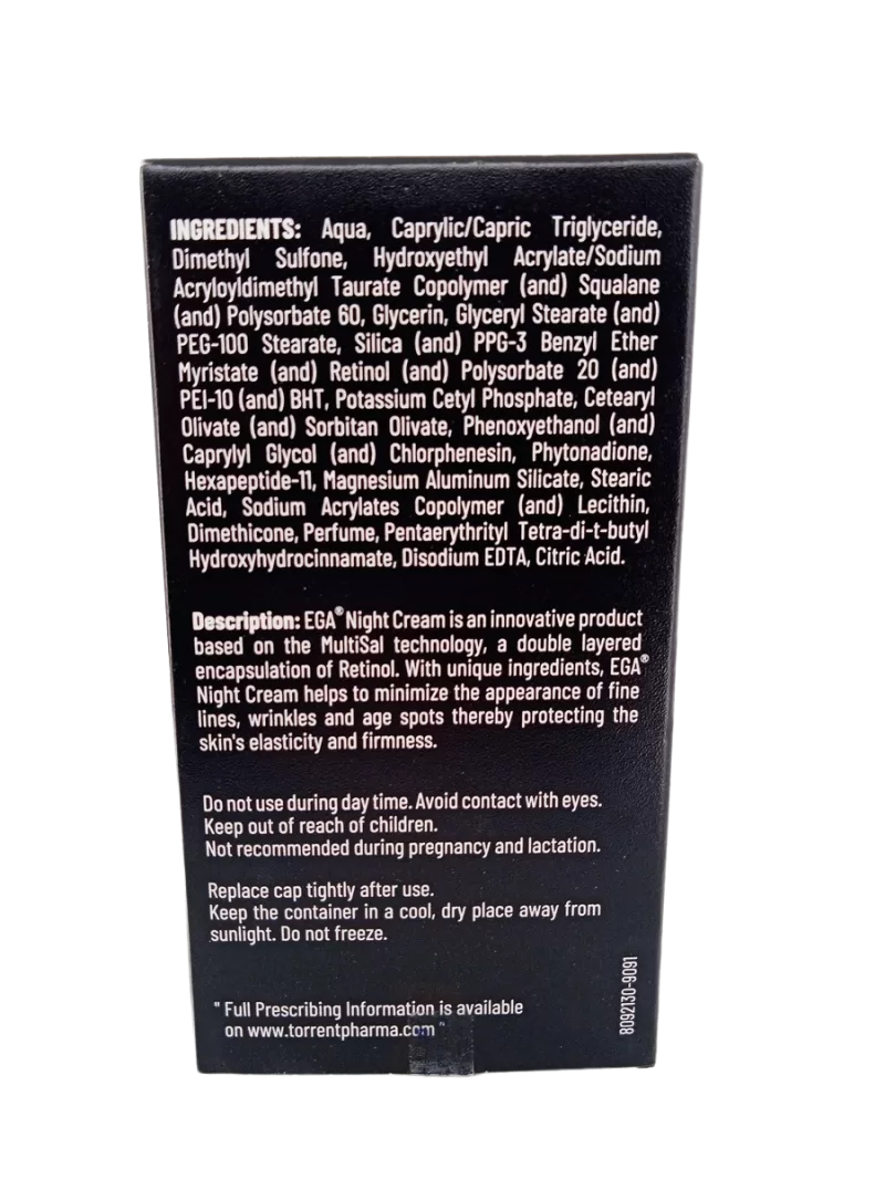 EGA NIGHT CREAM - 1 BOTTLE OF 30gm - Image 3