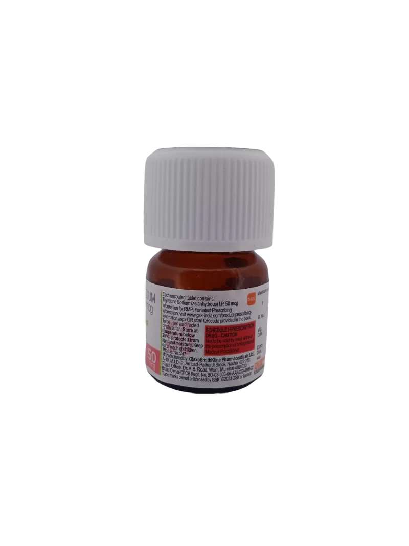 ELTROXIN 50 MCG - 1 BOTTLE OF 120 TABLETS - Image 2