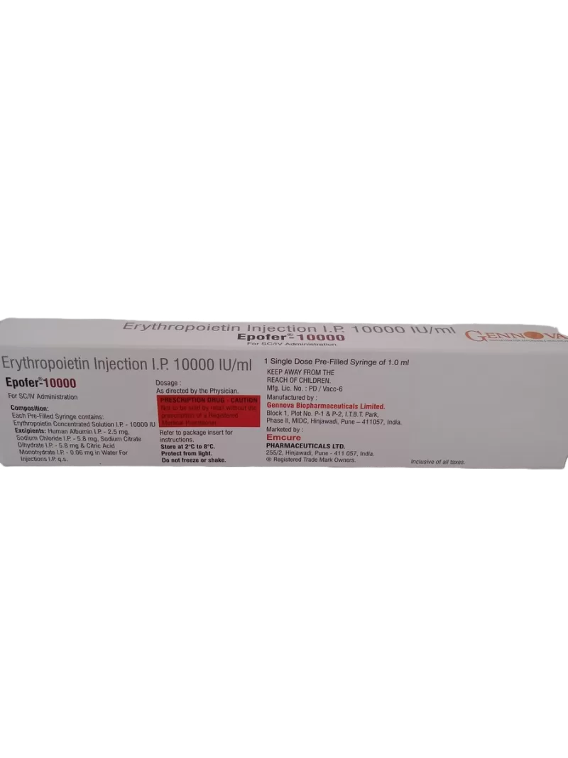 EPOFER 10000 IU - 1 PRE-FILLED SYRINGE OF 1ML - Image 4