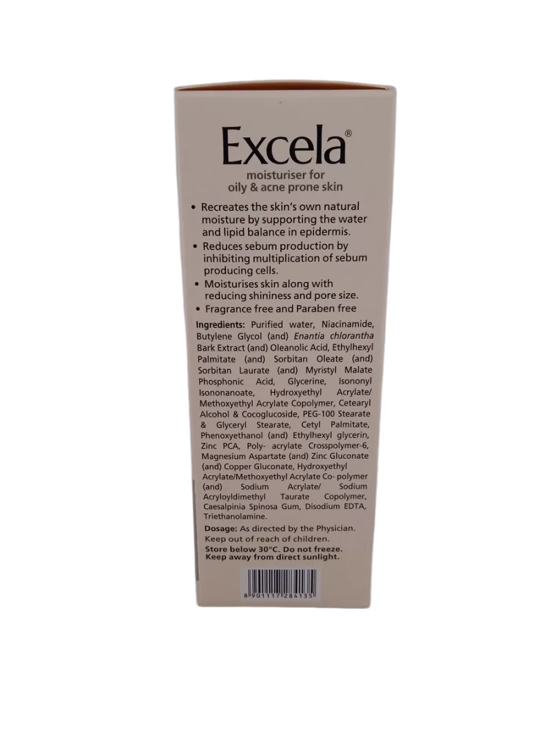 EXCELA (MOISTURISER FOR OILY AND ACNE PRONE SKIN) - 1 BOTTLE OF 50g - Image 2