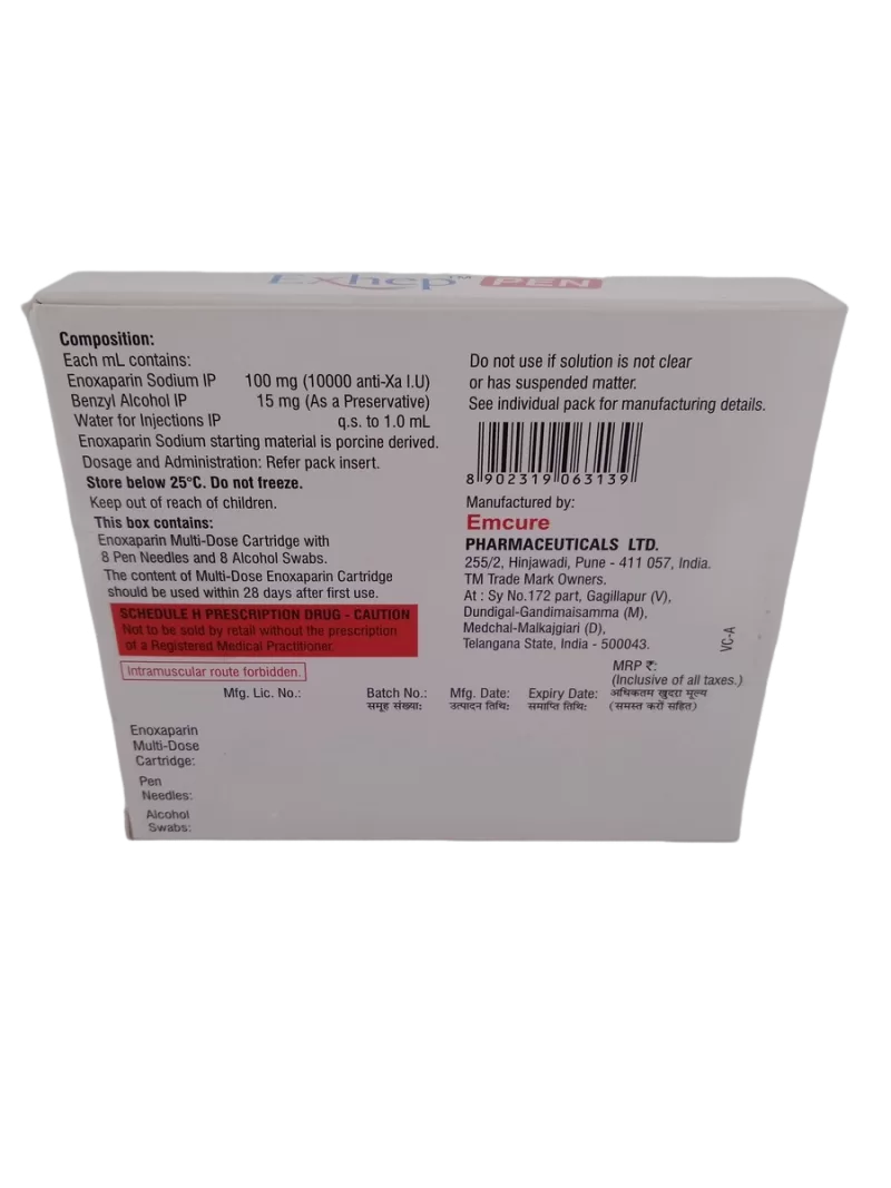 EXHEP PEN - 1 PEN WITH 8 PEN NEEDLES AND 8 ALCOHOL SWABS - Image 3
