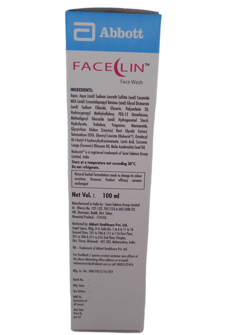 FACECLIN FACE WASH - 1 TUBE OF 100ML - Image 3