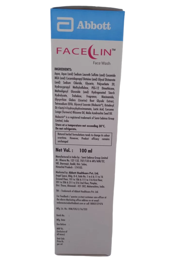 FACECLIN FACE WASH - 1 TUBE OF 100ML - Image 3