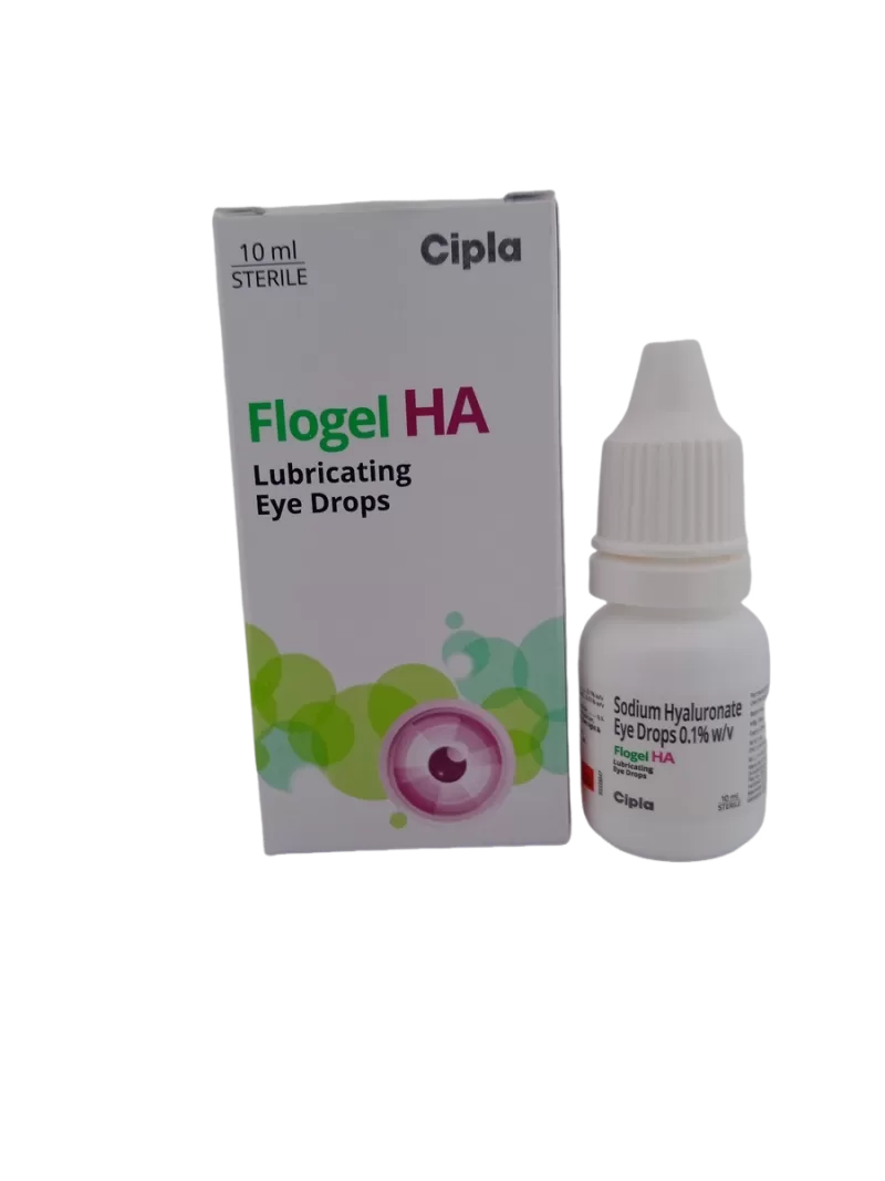 FLOGEL HA LUBRICATING EYE DROPS - 1 BOTTLE OF 10ML - Image 2