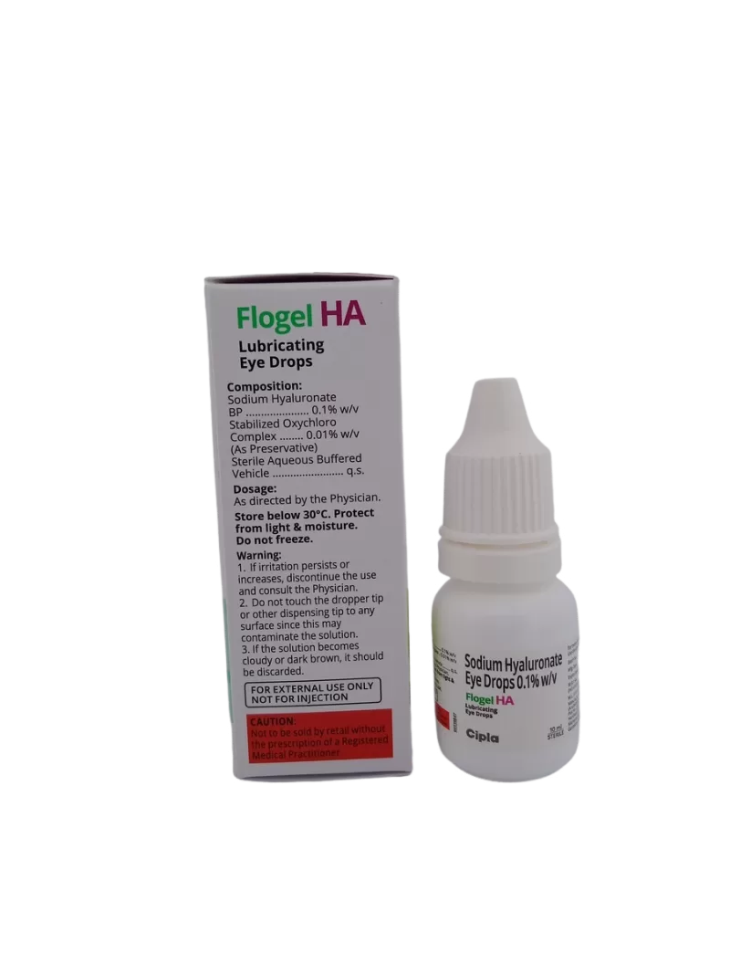 FLOGEL HA LUBRICATING EYE DROPS - 1 BOTTLE OF 10ML - Image 4