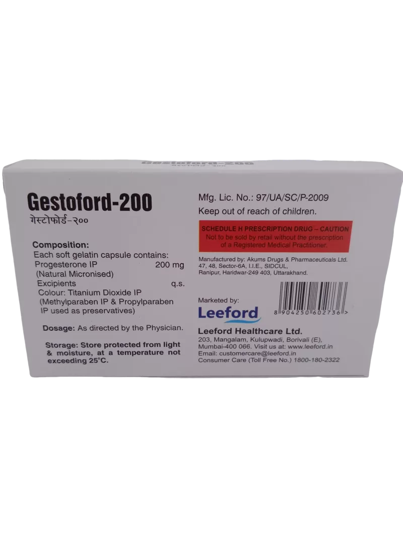 GESTOFORD 200 MG - 10 CAPSULES - Image 4