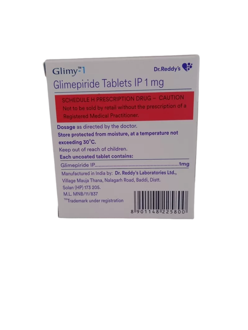 GLIMY 1 MG - 15 TABLETS - Image 4