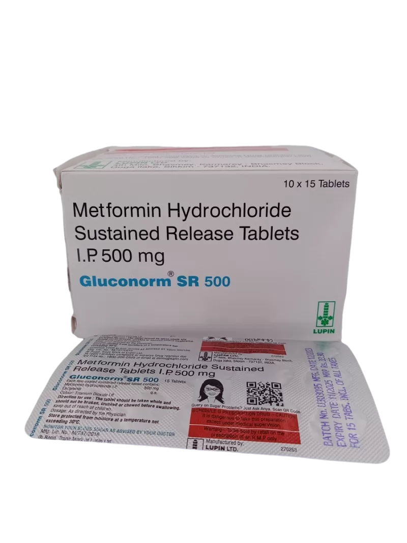 GLUCONORM SR 500 MG - 15 TABLETS - Image 3